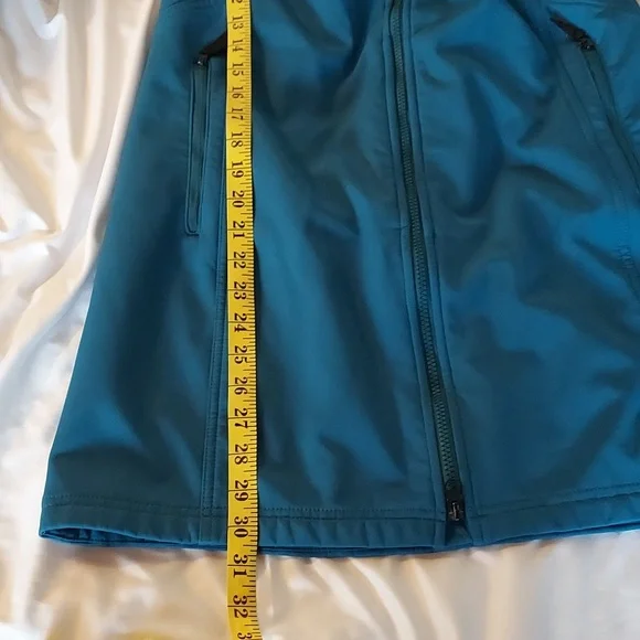 Eddie Bauer Women's Coat Teal Detachable Hood Fleece Lined Size MP - Picture 9 of 13